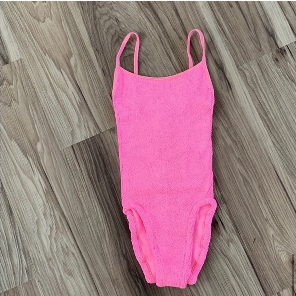 Hunza G Pink One Piece Swimsuit